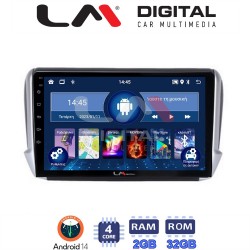LM Digital - LM ZL4374 GPS Οθόνη OEM Multimedia Αυτοκινήτου για PEUGEOT 208-2008 2012> (BT/GPS/WIFI)