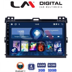 LM Digital - LM ZL4384 GPS Οθόνη OEM Multimedia Αυτοκινήτου για TOYOTA LANDCRUISER J100 2003>2009 (BT/GPS/WIFI)