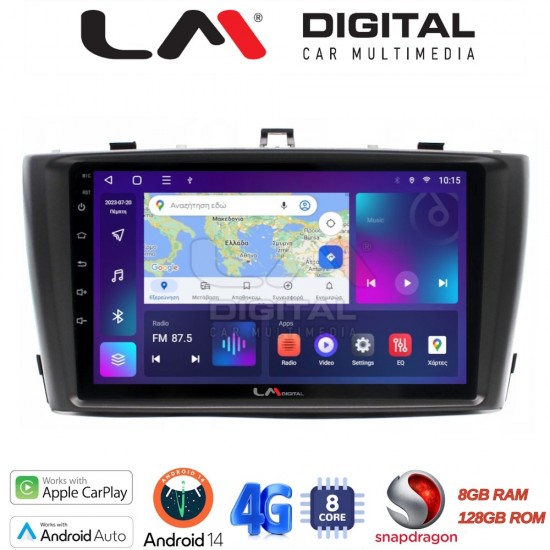 LM Digital - LM ZT8027 GPS Οθόνη OEM Multimedia Αυτοκινήτου για TOYOTA AVENSIS T27 2009 > 2016 (CarPlay/AndroidAuto/BT/GPS/WIFI/GPRS)