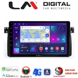 LM Digital - LM ZT8052 GPS Οθόνη OEM Multimedia Αυτοκινήτου για BMW Σειρά 3 (E46) 1998>2005 (CarPlay/AndroidAuto/BT/GPS/WIFI/GPRS)