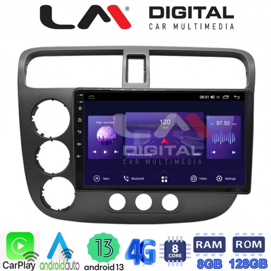 LM Digital - LM ZT8373 GPS Οθόνη OEM Multimedia Αυτοκινήτου για HONDA CIVIC 4πορτο 2001 > 2006 (CarPlay/AndroidAuto/BT/GPS/WIFI/GPRS)