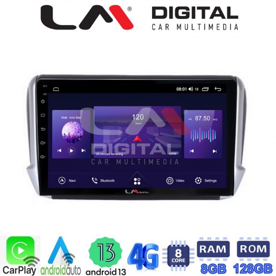 LM Digital - LM ZT8374 GPS Οθόνη OEM Multimedia Αυτοκινήτου για PEUGEOT 208-2008 2012> (CarPlay/AndroidAuto/BT/GPS/WIFI/GPRS)
