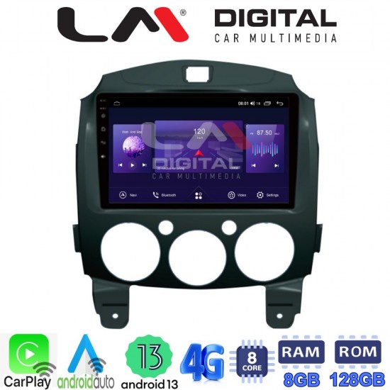 LM Digital - LM ZT8430 GPS Οθόνη OEM Multimedia Αυτοκινήτου για MAZDA 2 2007>2014 (CarPlay/AndroidAuto/BT/GPS/WIFI/GPRS)