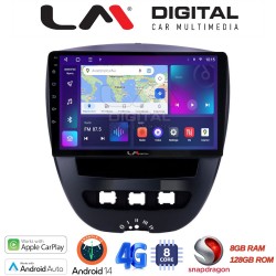 LM Digital - LM ZT8560 GPS Οθόνη OEM Multimedia Αυτοκινήτου για Aygo & C1 & 107 '05>'14 (CarPlay/AndroidAuto/BT/GPS/WIFI/GPRS)