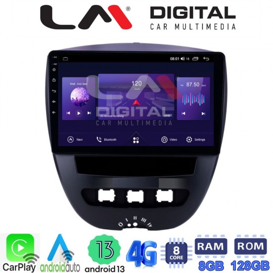 LM Digital - LM ZT8560 GPS Οθόνη OEM Multimedia Αυτοκινήτου για Aygo & C1 & 107 '05>'14 (CarPlay/AndroidAuto/BT/GPS/WIFI/GPRS)