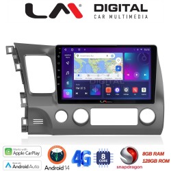 LM Digital - LM ZT8644 GPS Οθόνη OEM Multimedia Αυτοκινήτου για HONDA CIVIC 4πορτο 2006>2013 (CarPlay/AndroidAuto/BT/GPS/WIFI/GPRS)