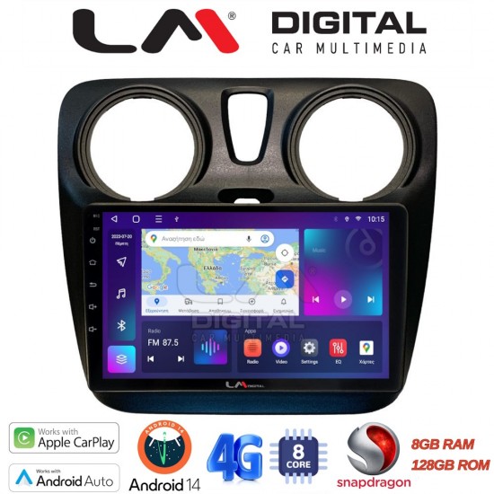 LM Digital - LM ZT8657 GPS Οθόνη OEM Multimedia Αυτοκινήτου για Dacia Dokker 2012 > (CarPlay/AndroidAuto/BT/GPS/WIFI/GPRS)