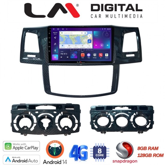 LM Digital - LM ZT8821 GPS Οθόνη OEM Multimedia Αυτοκινήτου για TOYOTA HILUX 2005>2016 (CarPlay/AndroidAuto/BT/GPS/WIFI/GPRS)