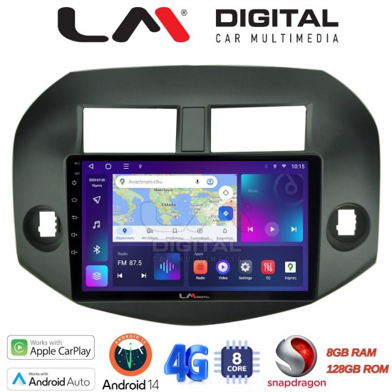 LM Digital - LM ZT8018B GPS Οθόνη OEM Multimedia Αυτοκινήτου για Toyota Rav4 2007 > 2012 (CarPlay/AndroidAuto/BT/GPS/WIFI/GPRS)