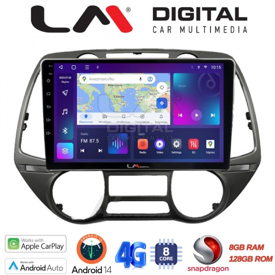 LM Digital - LM ZT8837 GPS Οθόνη OEM Multimedia Αυτοκινήτου για Hyundai i20 2008 > 2014 (CarPlay/AndroidAuto/BT/GPS/WIFI/GPRS)