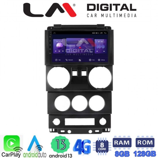 LM Digital - LM ZT8748B GPS Οθόνη OEM Multimedia Αυτοκινήτου για JEEP WRANGLER 2007 > 2011 (CarPlay/AndroidAuto/BT/GPS/WIFI/GPRS)