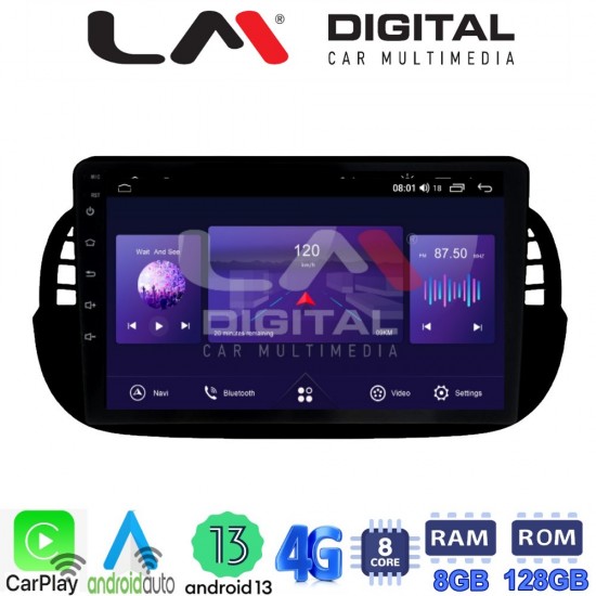 LM Digital - LM ZT8315B GPS Οθόνη OEM Multimedia Αυτοκινήτου για Fiat 500 2007 > 2016 (CarPlay/AndroidAuto/BT/GPS/WIFI/GPRS)