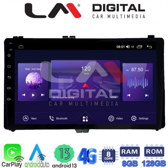 LM Digital - LM ZT8418 GPS Οθόνη OEM Multimedia Αυτοκινήτου για Toyota Auris '15> & Corolla '17-'19 (CarPlay/AndroidAuto/BT/GPS/WIFI/GPRS)