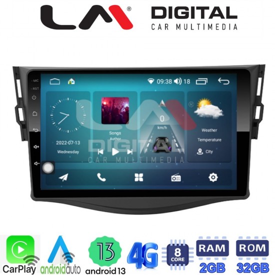 LM Digital - LM ZR8018 GPS Οθόνη OEM Multimedia Αυτοκινήτου για TOYOTA RAV4 2006 > 2012 (CarPlay/AndroidAuto/BT/GPS/WIFI/GPRS)