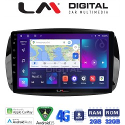 LM Digital - LM ZR8029 GPS Οθόνη OEM Multimedia Αυτοκινήτου για SMART ForTwo 2015> (CarPlay/AndroidAuto/BT/GPS/WIFI/GPRS)