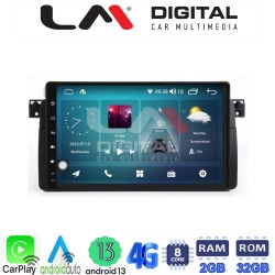 LM Digital - LM ZR8052 GPS Οθόνη OEM Multimedia Αυτοκινήτου για BMW Σειρά 3 (E46) 1998>2005 (CarPlay/AndroidAuto/BT/GPS/WIFI/GPRS)