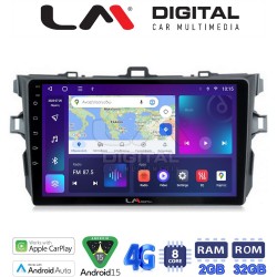 LM Digital - LM ZR8063 GPS Οθόνη OEM Multimedia Αυτοκινήτου για TOYOTA COROLLA 2006>2012 (CarPlay/AndroidAuto/BT/GPS/WIFI/GPRS)