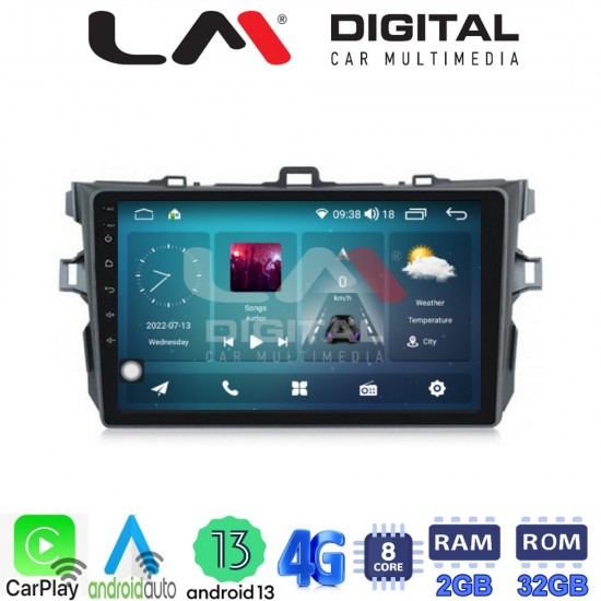 LM Digital - LM ZR8063 GPS Οθόνη OEM Multimedia Αυτοκινήτου για TOYOTA COROLLA 2006>2012 (CarPlay/AndroidAuto/BT/GPS/WIFI/GPRS)