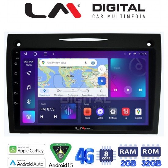 LM Digital - LM ZR8096 GPS Οθόνη OEM Multimedia Αυτοκινήτου για Mercedes SLK (W171) (CarPlay/AndroidAuto/BT/GPS/WIFI/GPRS)