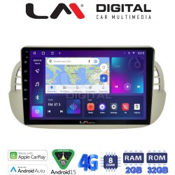 LM Digital - LM ZR8315 GPS Οθόνη OEM Multimedia Αυτοκινήτου για Fiat 500 2007 > 2016 (CarPlay/AndroidAuto/BT/GPS/WIFI/GPRS)