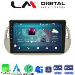 LM Digital - LM ZR8315 GPS Οθόνη OEM Multimedia Αυτοκινήτου για Fiat 500 2007 > 2016 (CarPlay/AndroidAuto/BT/GPS/WIFI/GPRS)