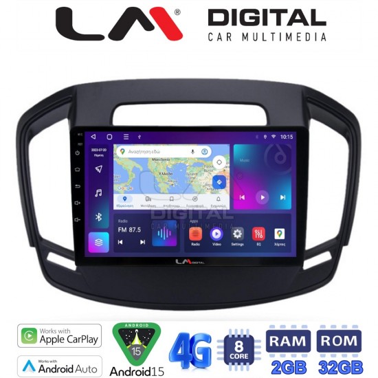 LM Digital - LM ZR8338 GPS Οθόνη OEM Multimedia Αυτοκινήτου για OPEL INSIGNIA 2014> (CarPlay/AndroidAuto/BT/GPS/WIFI/GPRS)