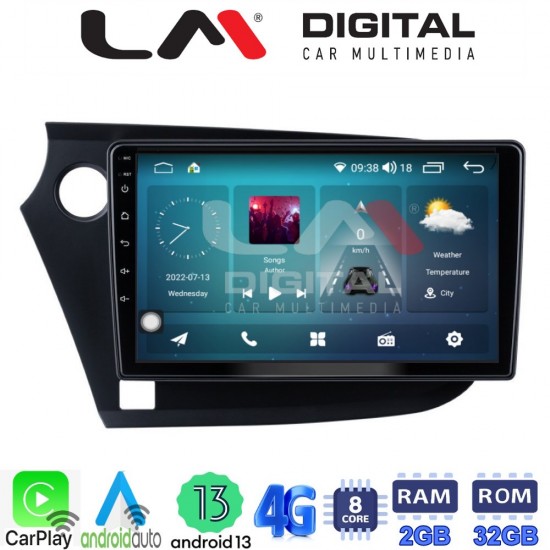 LM Digital - LM ZR8381 GPS Οθόνη OEM Multimedia Αυτοκινήτου για HONDA INSIGHT 2009>2014 (CarPlay/AndroidAuto/BT/GPS/WIFI/GPRS)