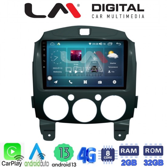 LM Digital - LM ZR8430 GPS Οθόνη OEM Multimedia Αυτοκινήτου για MAZDA 2 2007>2014 (CarPlay/AndroidAuto/BT/GPS/WIFI/GPRS)