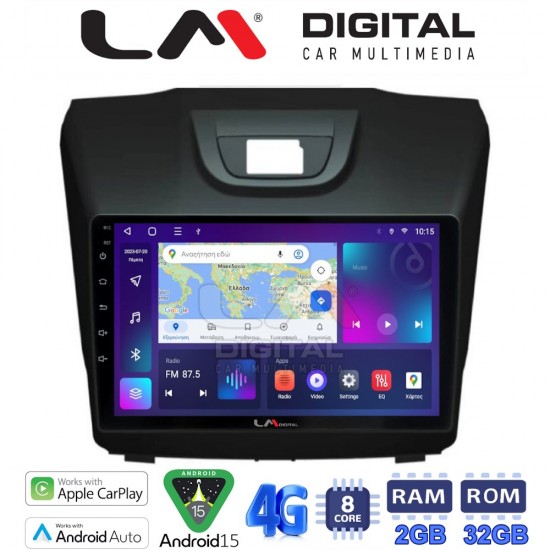 LM Digital - LM ZR8435 GPS Οθόνη OEM Multimedia Αυτοκινήτου για ISUZU DMAX 2012> (CarPlay/AndroidAuto/BT/GPS/WIFI/GPRS)