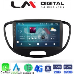 LM Digital - LM ZR8455 GPS Οθόνη OEM Multimedia Αυτοκινήτου για HYUNDAI i10 2008>2013 (CarPlay/AndroidAuto/BT/GPS/WIFI/GPRS)