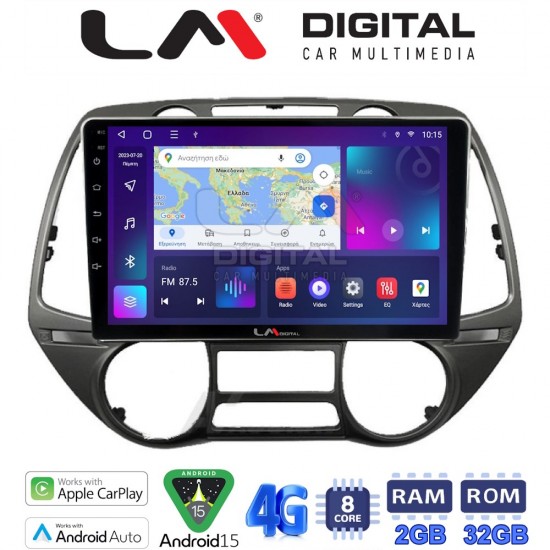 LM Digital - LM ZR8837 GPS Οθόνη OEM Multimedia Αυτοκινήτου για Hyundai i20 2008 > 2014 (CarPlay/AndroidAuto/BT/GPS/WIFI/GPRS)
