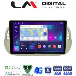 LM Digital - LM ZC8315 GPS Οθόνη OEM Multimedia Αυτοκινήτου για Fiat 500 2007 > 2016 (CarPlay/AndroidAuto/BT/GPS/WIFI/GPRS)