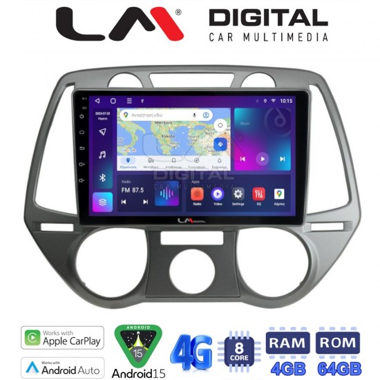 LM Digital - LM ZC8838 GPS Οθόνη OEM Multimedia Αυτοκινήτου για Hyundai i20 2008 > 2014 (CarPlay/AndroidAuto/BT/GPS/WIFI/GPRS)