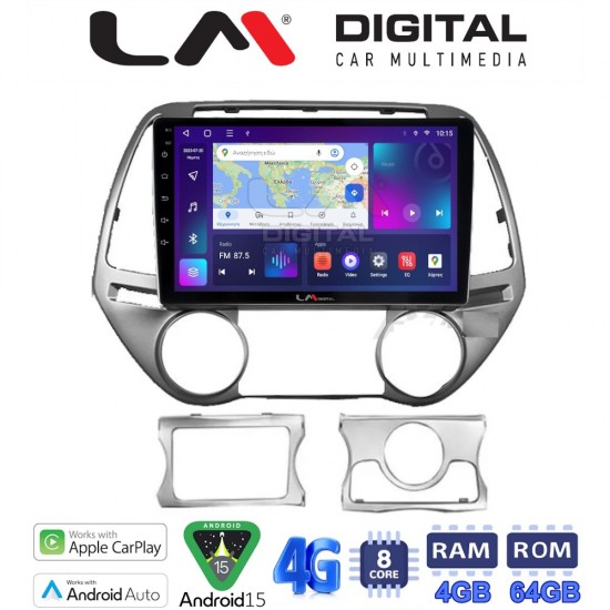 LM Digital - LM ZC8839 GPS Οθόνη OEM Multimedia Αυτοκινήτου για HYUNDAI i20 2008>2013 (CarPlay/AndroidAuto/BT/GPS/WIFI/GPRS)