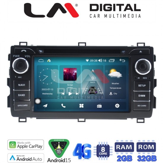 LM Digital - LM R8308 GPS Οθόνη OEM Multimedia Αυτοκινήτου για Toyota AURIS 2013-2014 (CarPlay/AndroidAuto/BT/GPS/WIFI/GPRS)
