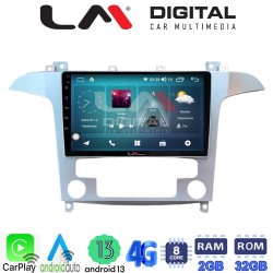 LM Digital - LM ZR8003 GPS Οθόνη OEM Multimedia Αυτοκινήτου για Ford S-Max 2006 > 2014 (CarPlay/AndroidAuto/BT/GPS/WIFI/GPRS)