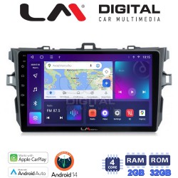 LM Digital - LM ZN4063 GPS Οθόνη OEM Multimedia Αυτοκινήτου για TOYOTA COROLLA 2006>2012 (CarPlay/AndroidAuto/BT/GPS/WIFI/GPRS)