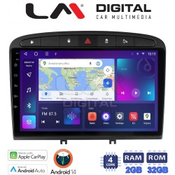 LM Digital - LM ZN4083 GPS Οθόνη OEM Multimedia Αυτοκινήτου για PG 308 2007>2012 (CarPlay/AndroidAuto/BT/GPS/WIFI/GPRS)