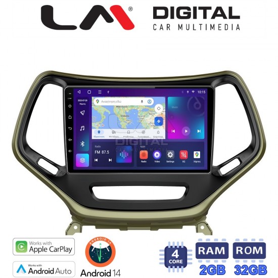 LM Digital - LM ZN4119 GPS Οθόνη OEM Multimedia Αυτοκινήτου για JEEP CHEROKEE 2014> (CarPlay/AndroidAuto/BT/GPS/WIFI/GPRS)
