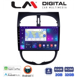 LM Digital - LM ZN4206 GPS Οθόνη OEM Multimedia Αυτοκινήτου για Peugeot 206 2002 > 2006 (CarPlay/AndroidAuto/BT/GPS/WIFI/GPRS)