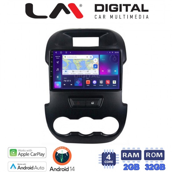 LM Digital - LM ZN4245 GPS Οθόνη OEM Multimedia Αυτοκινήτου για FORD RANGER 2011> 2015 (CarPlay/AndroidAuto/BT/GPS/WIFI/GPRS)