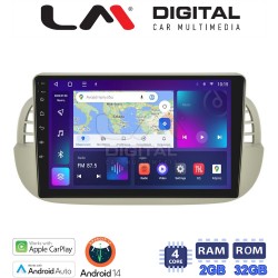 LM Digital - LM ZN4315 GPS Οθόνη OEM Multimedia Αυτοκινήτου για Fiat 500 2007 > 2016 (CarPlay/AndroidAuto/BT/GPS/WIFI/GPRS)