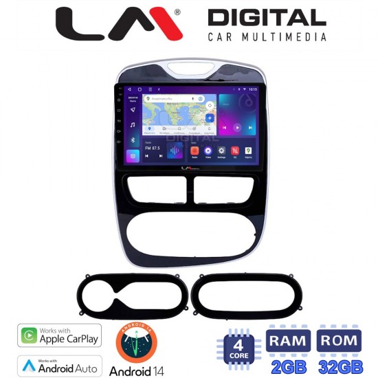 LM Digital - LM ZN4320 GPS Οθόνη OEM Multimedia Αυτοκινήτου για RENAULT CLIO 2012 > 2015 (CarPlay/AndroidAuto/BT/GPS/WIFI/GPRS)