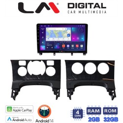 LM Digital - LM ZN4323 GPS Οθόνη OEM Multimedia Αυτοκινήτου για PEUGEOT 3008 2009>2016 & 206 2002>2006 (CarPlay/AndroidAuto/BT/GPS/WIFI/GPRS)