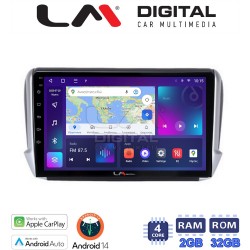 LM Digital - LM ZN4374 GPS Οθόνη OEM Multimedia Αυτοκινήτου για PEUGEOT 208-2008 2012> (CarPlay/AndroidAuto/BT/GPS/WIFI/GPRS)