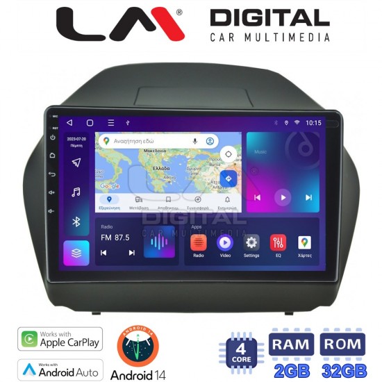 LM Digital - LM ZN4414 GPS Οθόνη OEM Multimedia Αυτοκινήτου για HYUNDAI IX35 2009>2015 (CarPlay/AndroidAuto/BT/GPS/WIFI/GPRS)