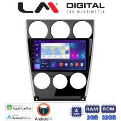 LM Digital - LM ZN4436 GPS Οθόνη OEM Multimedia Αυτοκινήτου για MAZDA 6 facelift 2005>2008 (CarPlay/AndroidAuto/BT/GPS/WIFI/GPRS)
