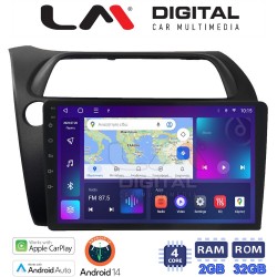 LM Digital - LM ZN4744 GPS Οθόνη OEM Multimedia Αυτοκινήτου για HONDA CIVIC 3/5D 2006-2012 (CarPlay/AndroidAuto/BT/GPS/WIFI/GPRS)