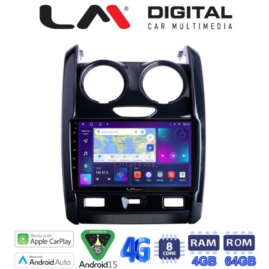 LM Digital - LM ZC8158 GPS Οθόνη OEM Multimedia Αυτοκινήτου για DACIA DUSTER 2013>2019 (CarPlay/AndroidAuto/BT/GPS/WIFI/GPRS)