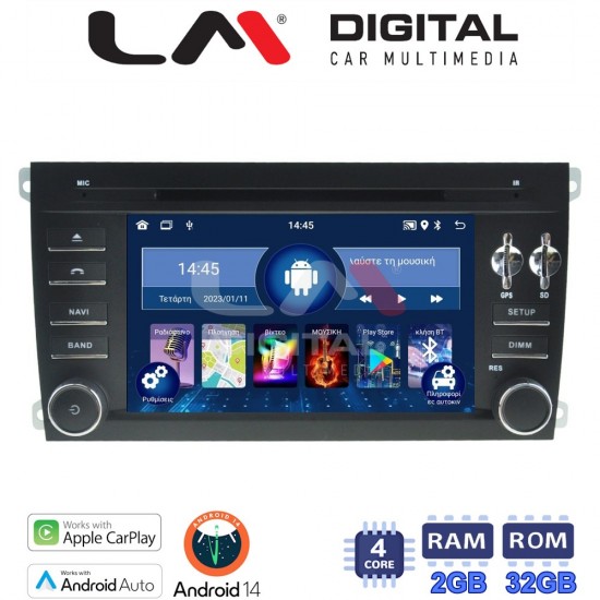 LM Digital - LM N4443 GPS Οθόνη OEM Multimedia Αυτοκινήτου για PORSCHE CAYENNE (CarPlay/AndroidAuto/BT/GPS/WIFI)